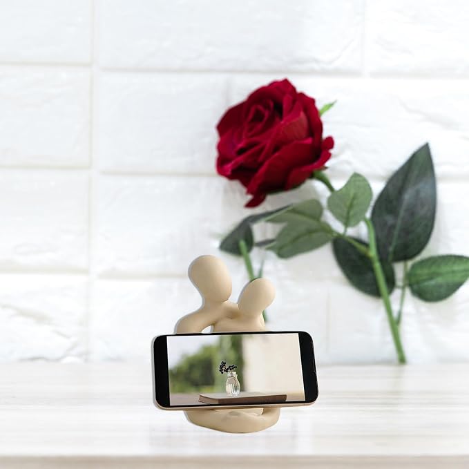 Abstract Couple Statue | Resin Hugging Lovers Figurine